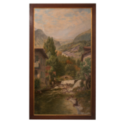Tableau Paysage de Savoie Signe Abel Boulineau 1839 1934