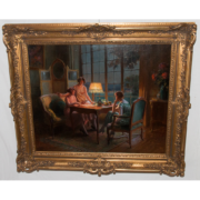 "la Partie De Cartes" Delphin Enjolras (1857-1945)