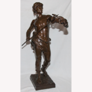 Bronze Le Charmeur De Serpent E. Marioton 1857-1933