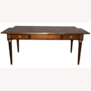 Bureau Plat à Tirettes Style Louis XVI Début XXe Siècle