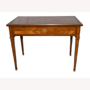Bureau Plat à tirettes en Marqueterie Style Directoire