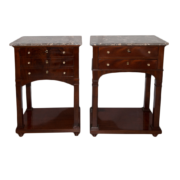 Deux tables d’appoint en acajou époque Empire