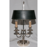 Lampe Bouillotte En Bronze Argenté Fin XVIIIe