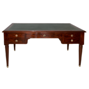 Bureau Plat à Tirettes Style Louis XVI Fin XIXe Siècle