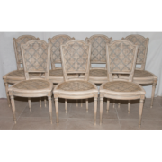 Série De Chaises Style Louis XVI Estampillées Mailfert