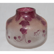Vase à Décor De Cranberry Signé Legras Circa 1900