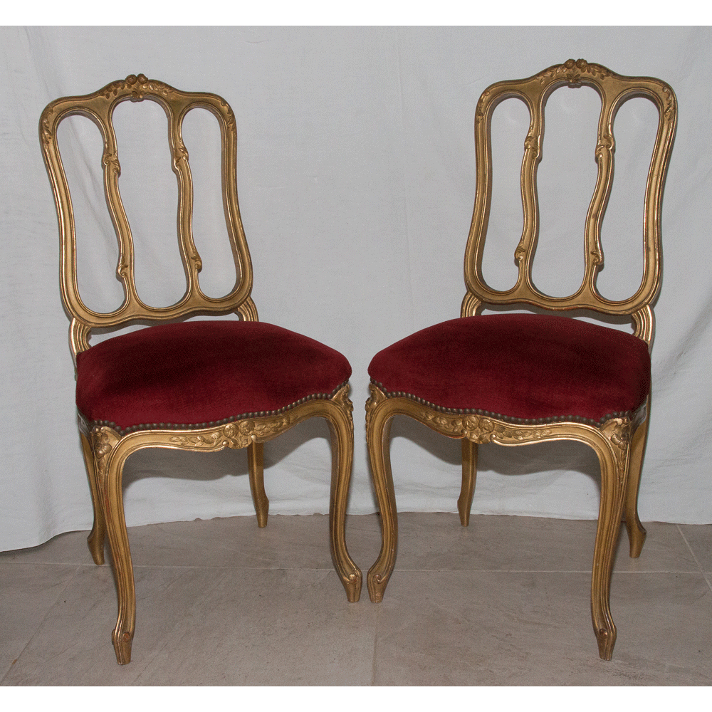 Comment Dit On Chaise En Anglais Paire De Chaises En Bois Doré Époque Napoléon III - Galerie Lauretta