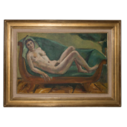 "Femme nue à la méridienne"- Jules CAVAILLES daté 1923
