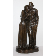 Le Froid Sculpture En Bronze Roger Bloche 1865-1943