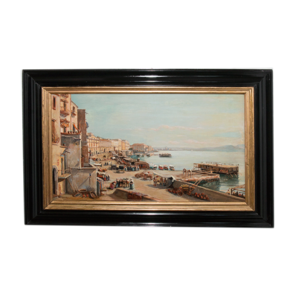 Naples Borgo Santa Lucia – Giacinto Gigante 1806-1876