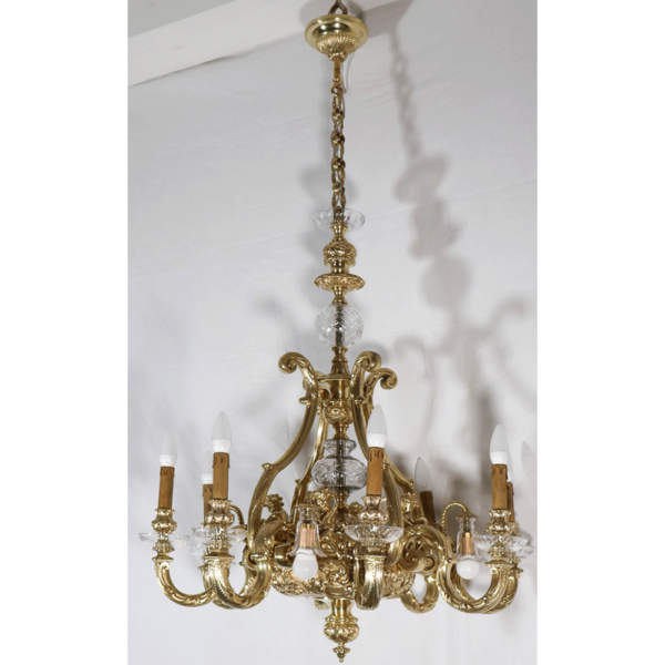 Lustre En Bronze Style Régence avec putti époque Napoléon III