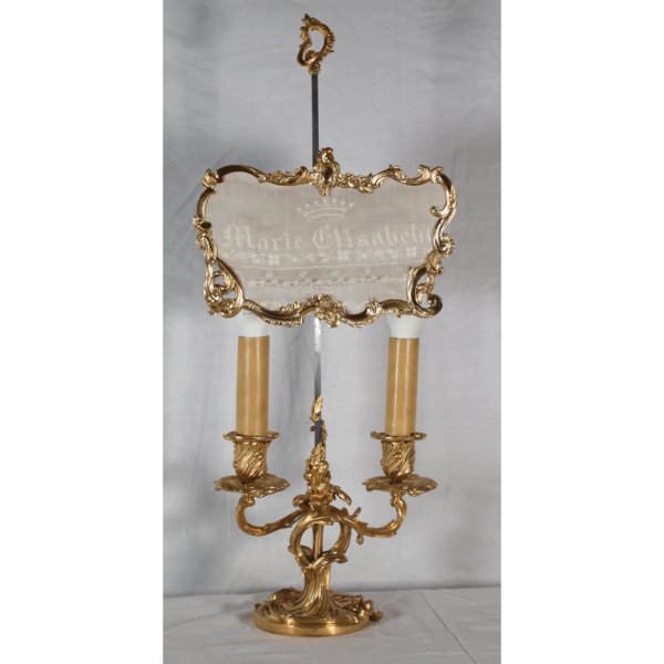 Lampe à écran style Louis XV circa 1880