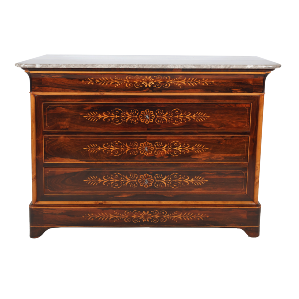 Commode en palissandre et citronnier époque Charles X