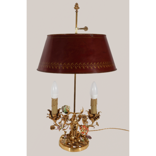 Lampe Bouillotte en bronze doré fin XIXème siècle