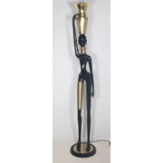 Lampadaire en Bronze "Femme girafe" attribué à Karl HAGUENAUER Années 1970