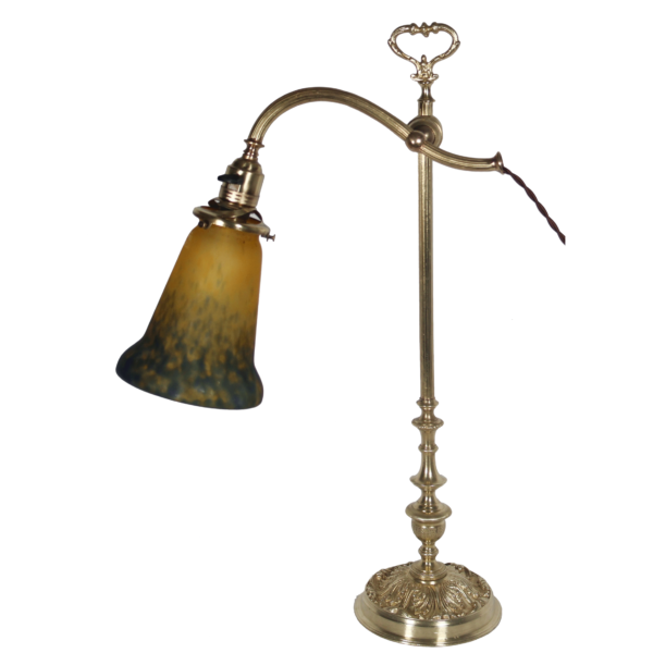 Lampe de bureau en bronze Muller circa 1900