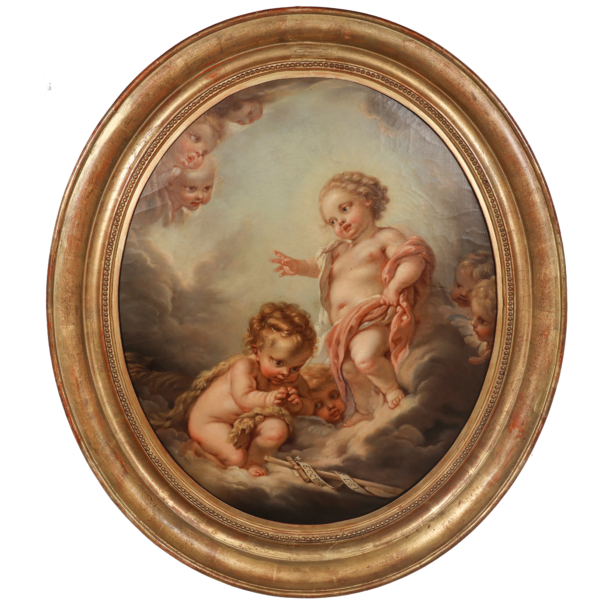 L’enfant Jésus suiveur de François Boucher Époque 19ème