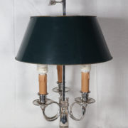 Lampe bouillotte en bronze argenté fin XIXe