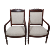 Paire de fauteuils en acajou d’époque Empire
