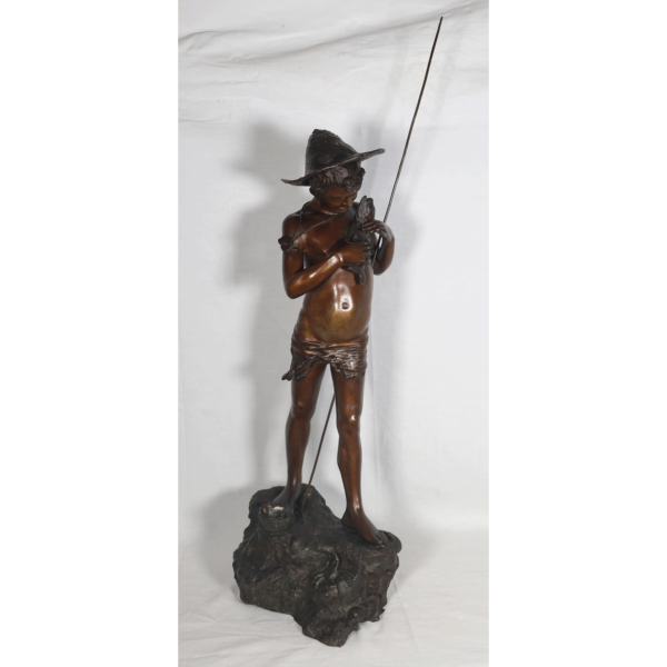 Bronze Jeune Pêcheur Napolitain Giovanni Varlese 1888-1922