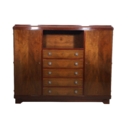 Bibliothèque en noyer Louis Majorelle (1859-1926) époque Art Déco