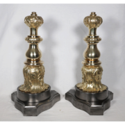 Grande paire de cales-portes en bronze doré époque Napoléon III