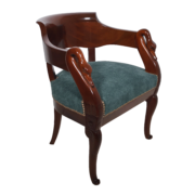 Fauteuil de bureau à col de cygne époque Empire