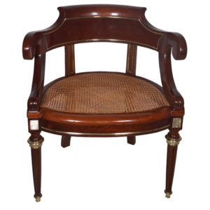 Fauteuil de bureau en acajou de style Louis XVI fin 19ème siècle